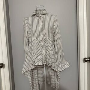 BP Black and White Striped Blouse